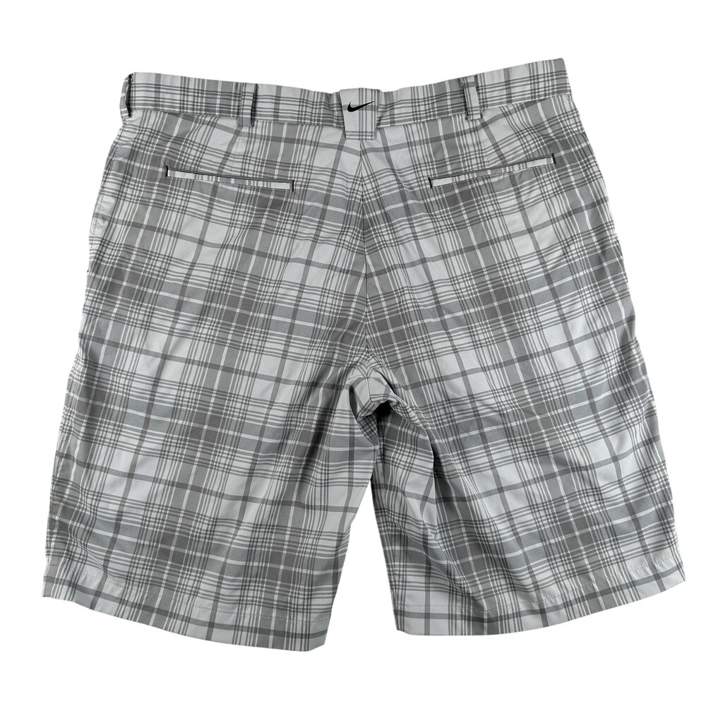 Nike Golf Shorts Mens 38 Gray Plaid Dri-FIT Tour Performance 11" Stretch Pockets